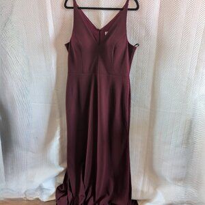 Anthropologie BHLDN Jones Dress Burgundy gown Bridesmaid Dress Size 18 Wedding